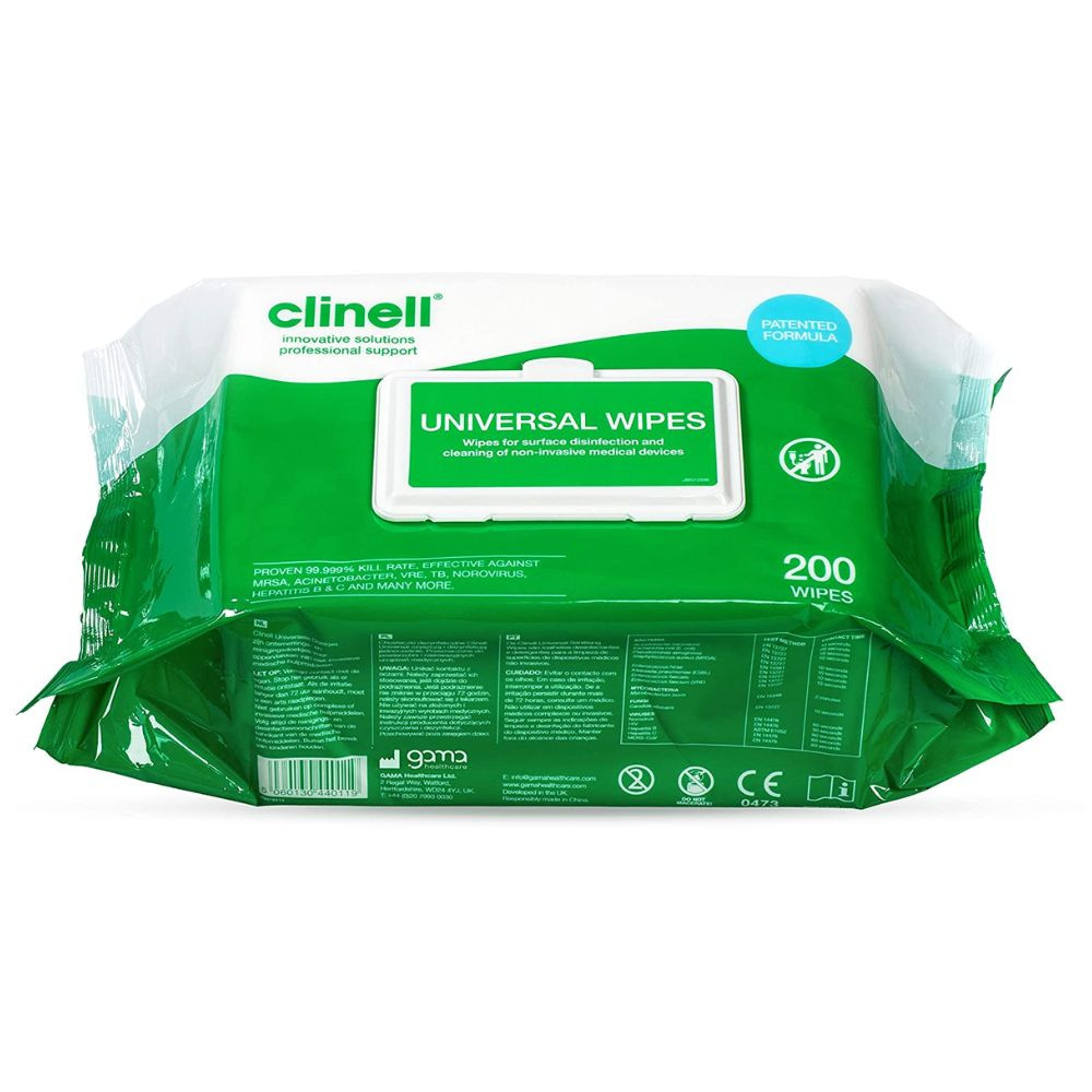 Clinell Universal Wipes 200's Pack view 2
