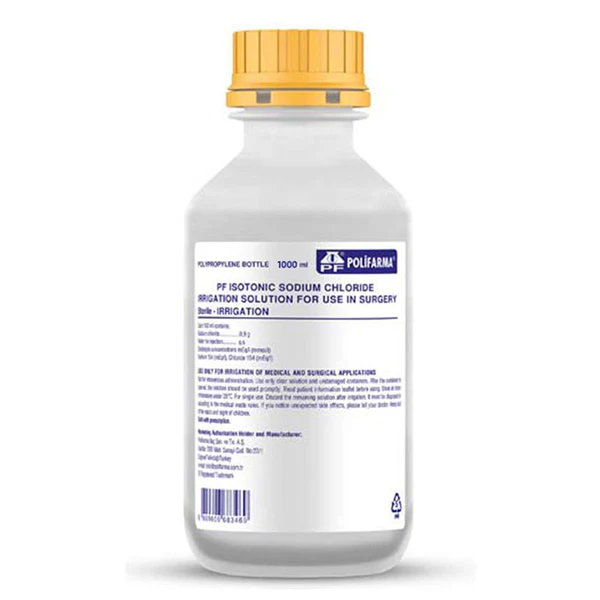 Polifarma 0.9% Isotonic Sodium Chloride Irrigation Solution Sterile 1000ml 12Pcs/Box