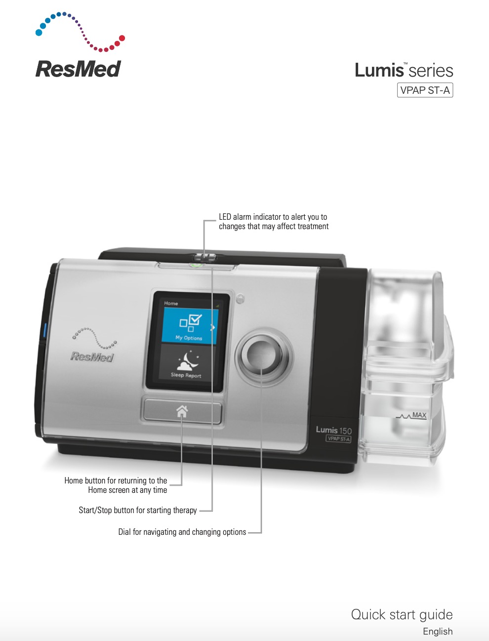 ResMed Lumis 150 VPAP ST BiPAP Machine with Humidifier