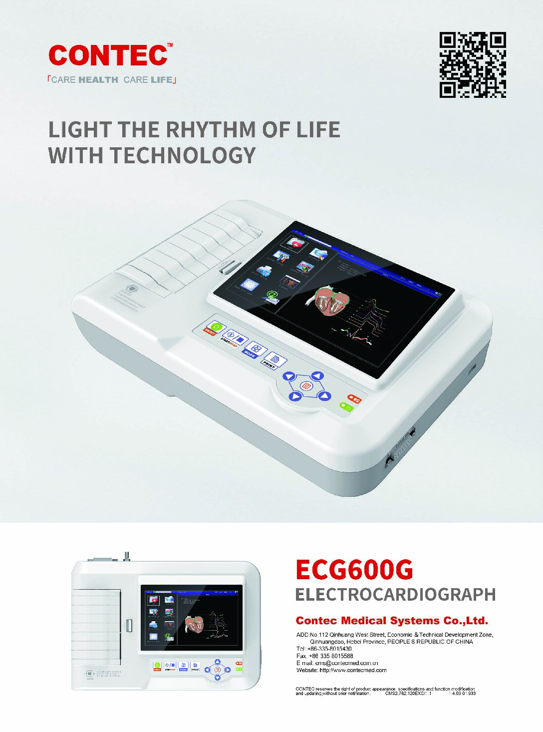Contec ECG600G 6 Channel Electrocardiograph