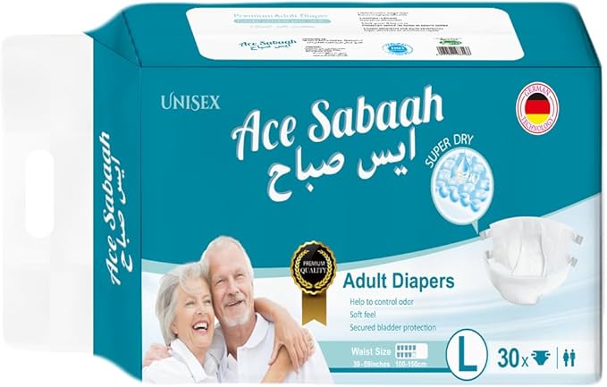 Ace Sabaah Adult Diaper – Large Size (30 Pcs)