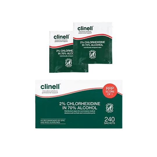 Clinell 2% Chlorhexidine in 70% Alcohol 240's Sachets