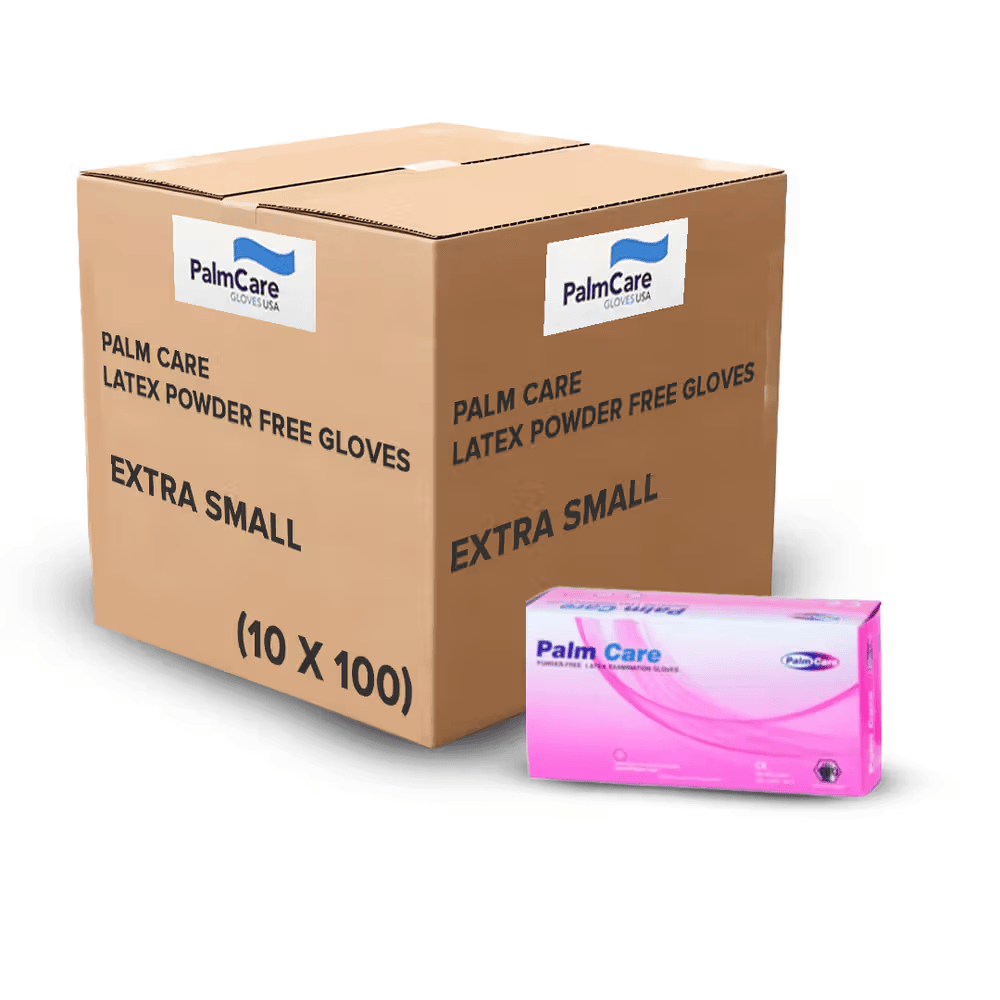 Latex Examination Gloves for Home, Cleaning, Food Prep, Food safe, Medical Exam, Non-Sterile and Powder Free (10 Box/Carton x 100 Pieces)