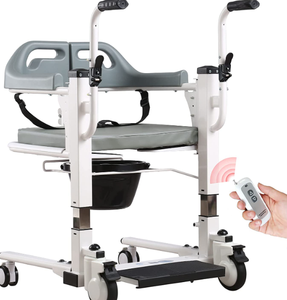 Hydraulic Patient Transfer Commode Chair