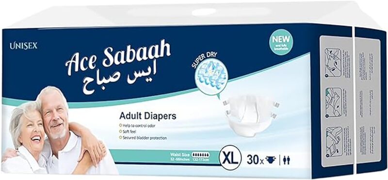 Ace Sabaah Super Dry Adult Diapers Pack of 30x3 view 3