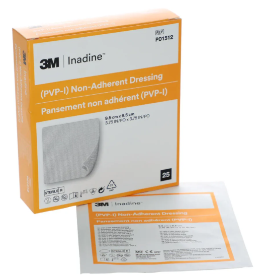 3M INADINE PVP-I Non-Adherent Dressing 9.5 x 9.5 cm 25Pcs/Box